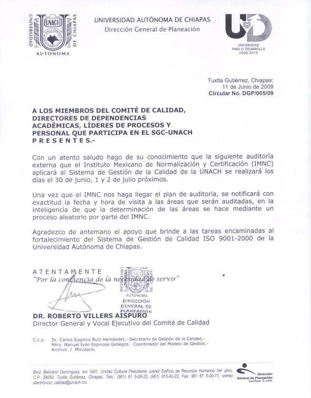 Circular 11 Junio de 2009